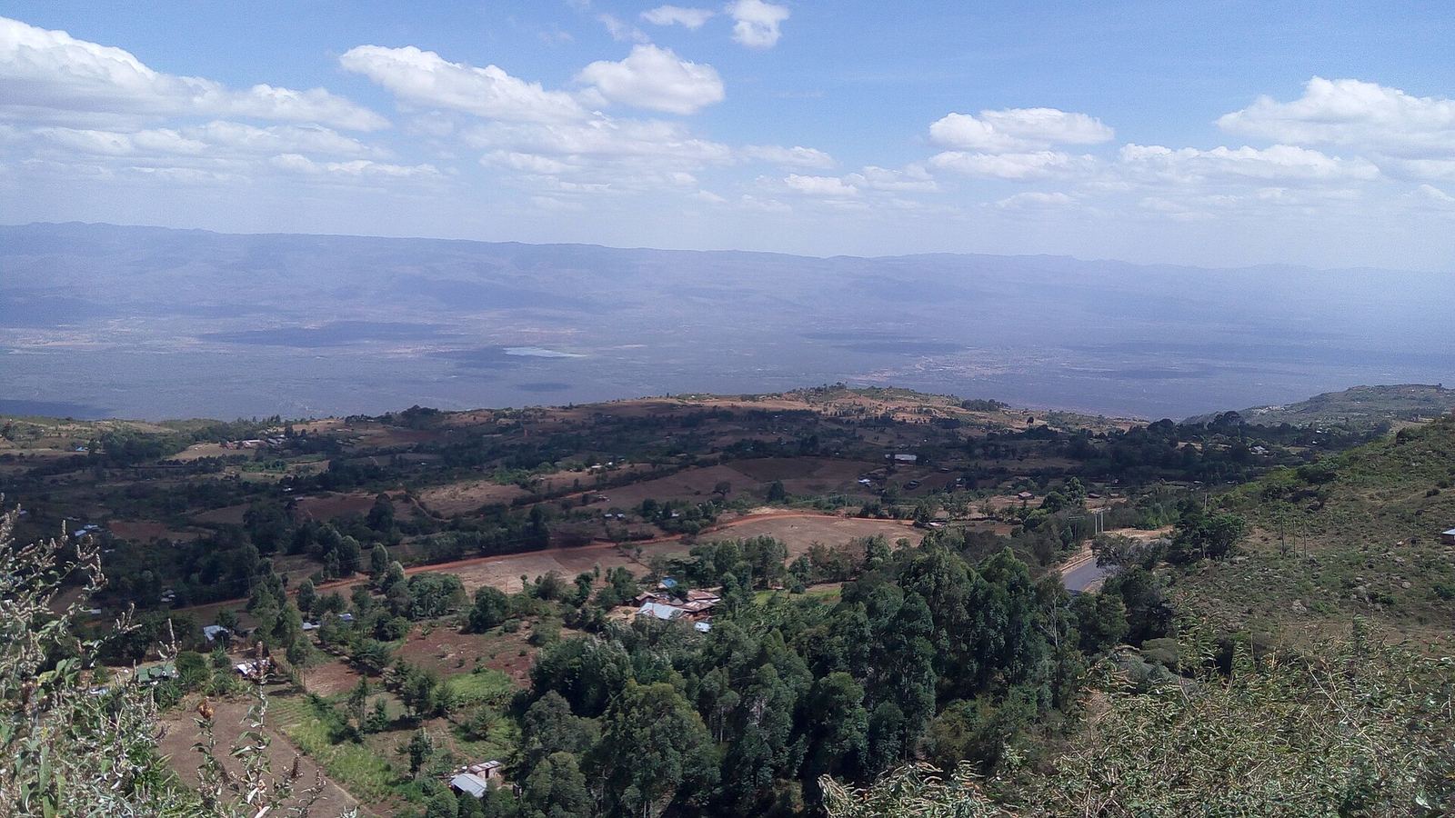 The escarpment wall of the Great Rift Valley