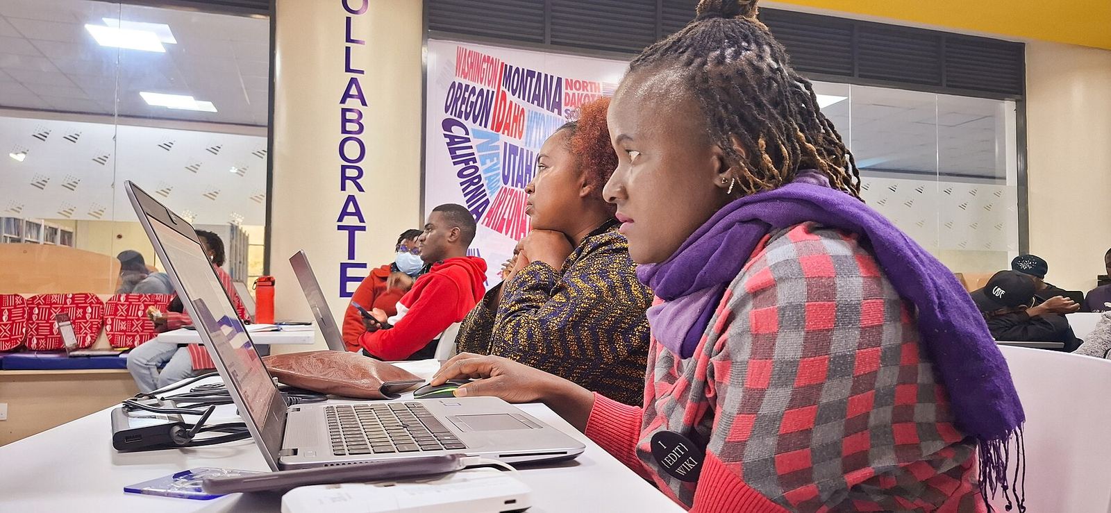 A women's group at a skills session